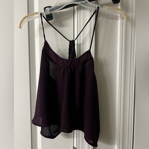 Charlotte Russe Purple Spaghetti Strap Blouse